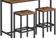 Our Take on the HOOBRO Rustic Bar Table and Stools Set