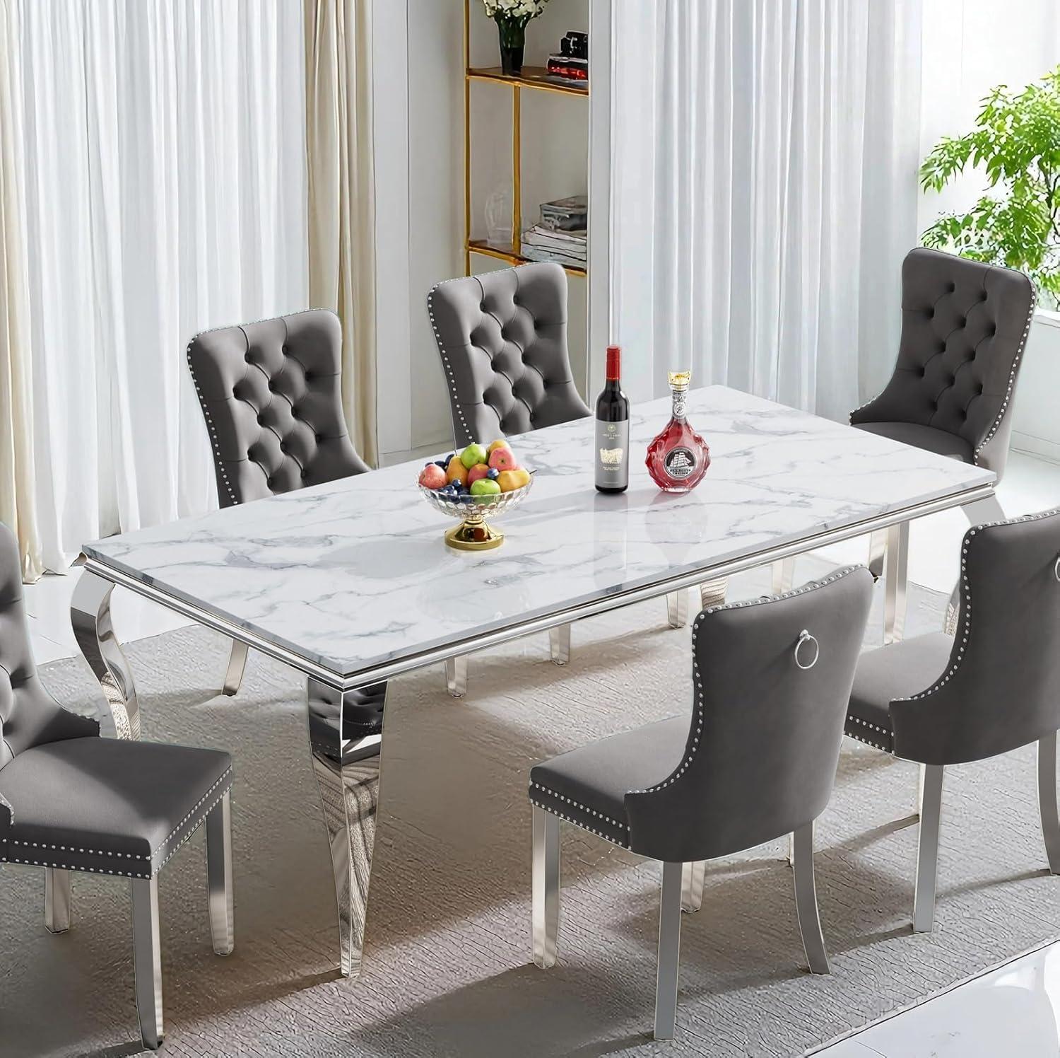Our Take on the 70″ Faux Marble Dining Table: Style Meets Space