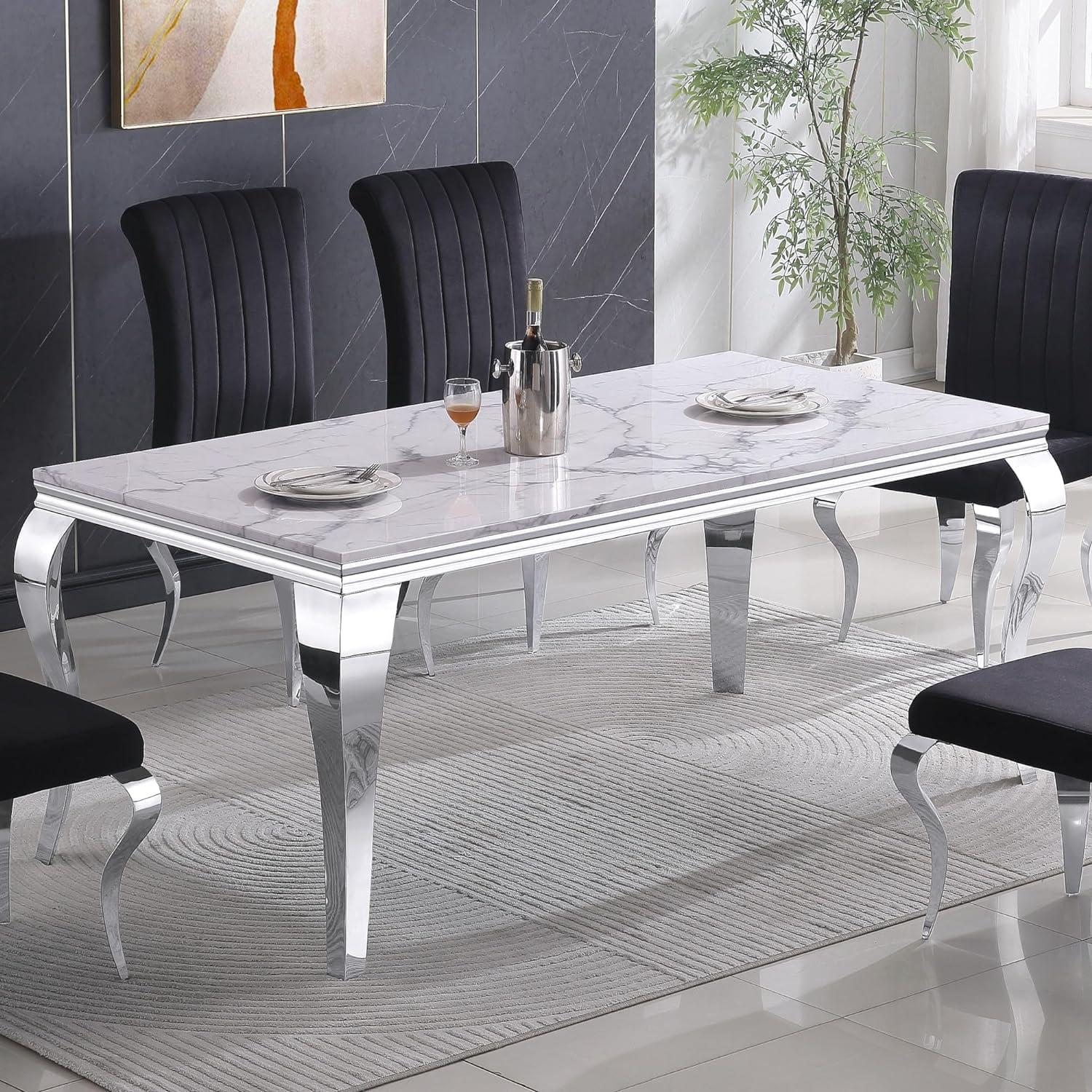 Our Take on the 70″ Faux Marble Dining Table for Stylish Gatherings