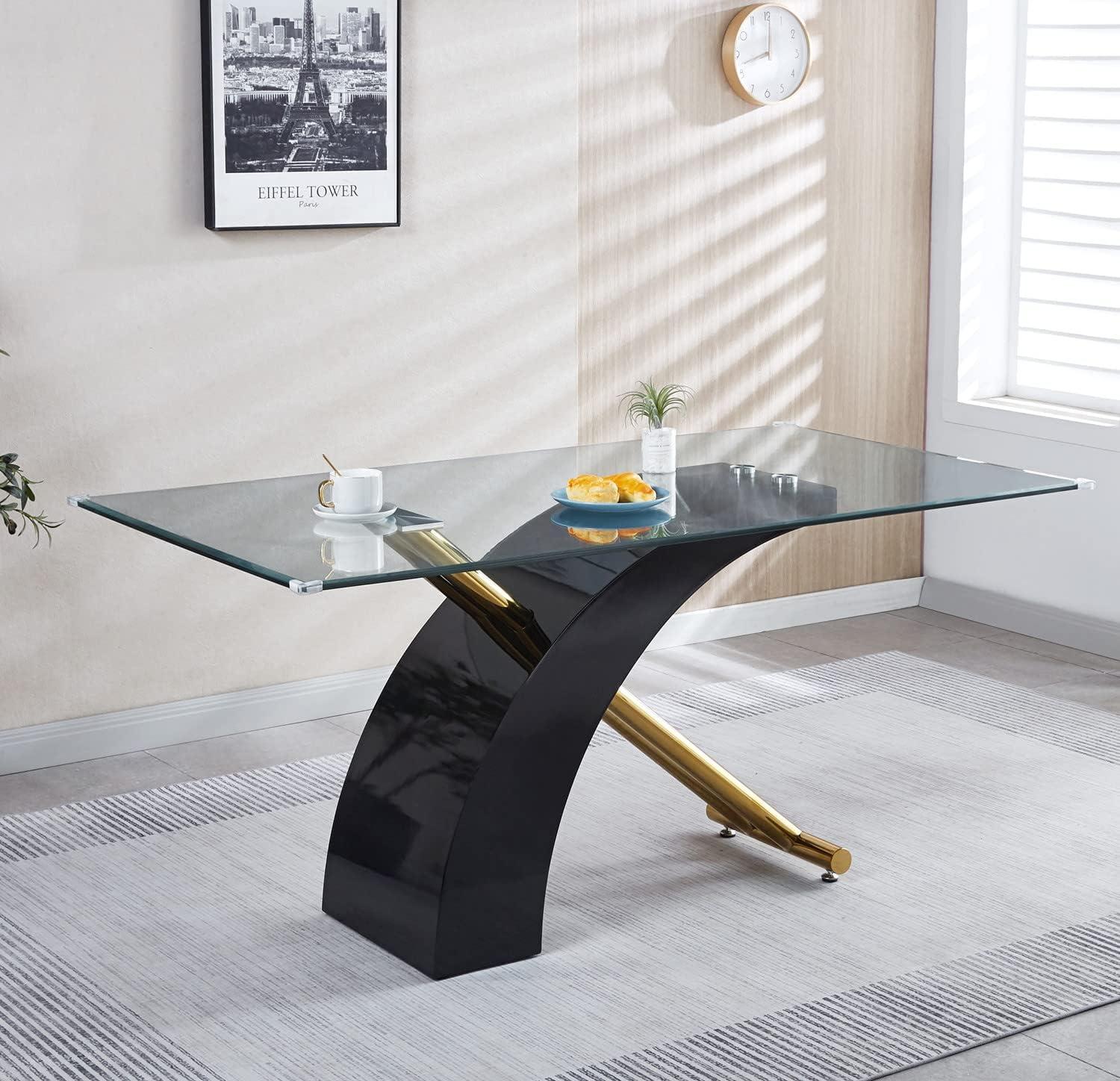 Our Honest Take on the 63″ Glass Dining Table for Six Guests