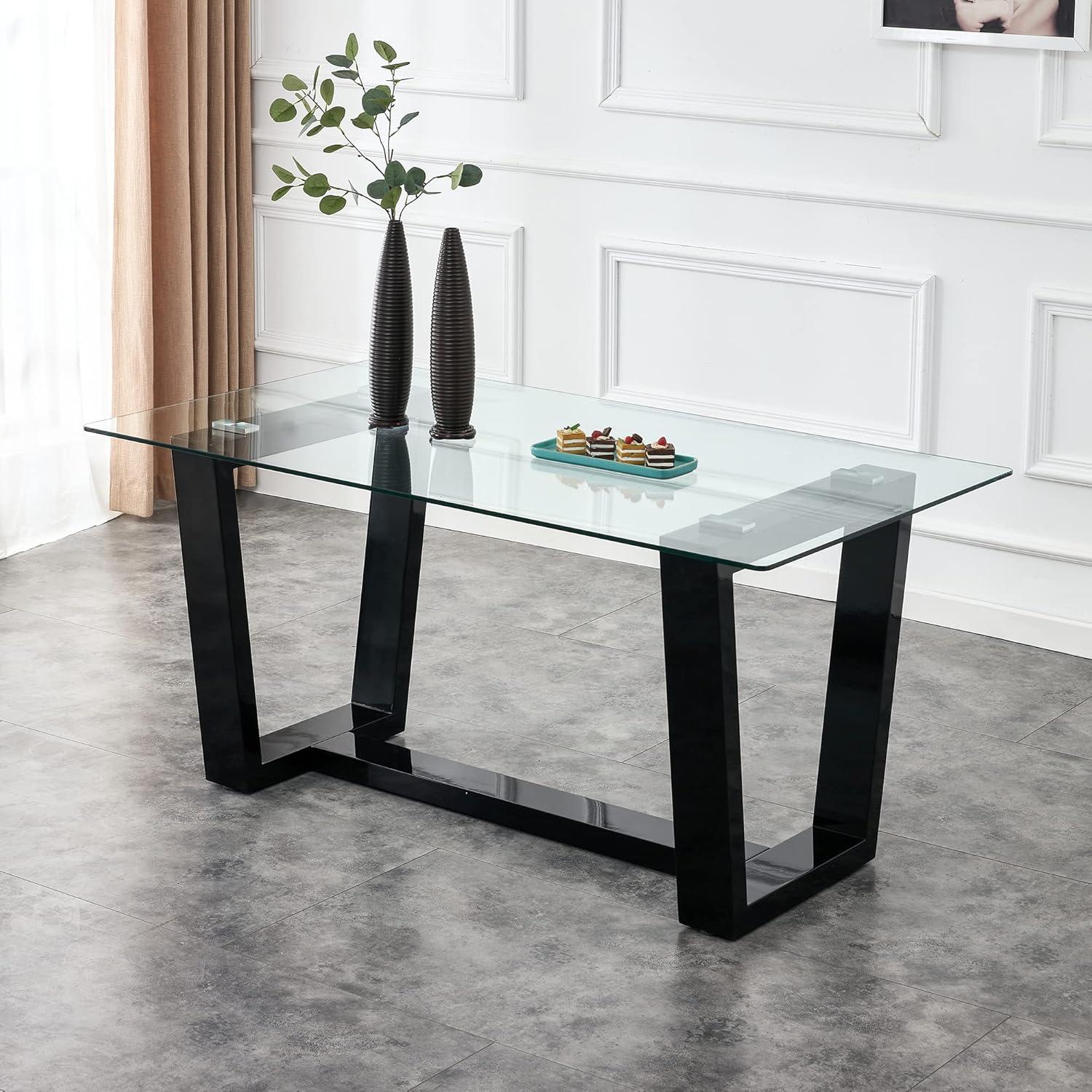 Our Take on the 63″ Modern Glass Dining Table: Stylish & Sturdy