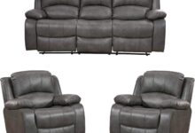 Our Take on the Betsy Grey Leather Sofa Set: Comfort Meets Style
