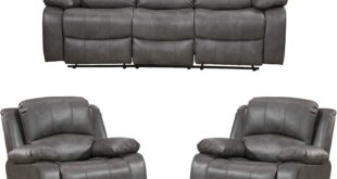 Our Take on the Betsy Grey Leather Sofa Set: Comfort Meets Style