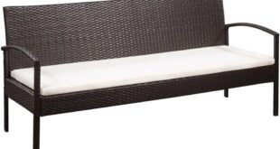 Our Take on the Cozy Brown Poly Rattan 3-Seater Patio Sofa