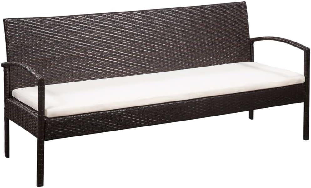 Our Take on the Cozy Brown Poly Rattan 3-Seater Patio Sofa