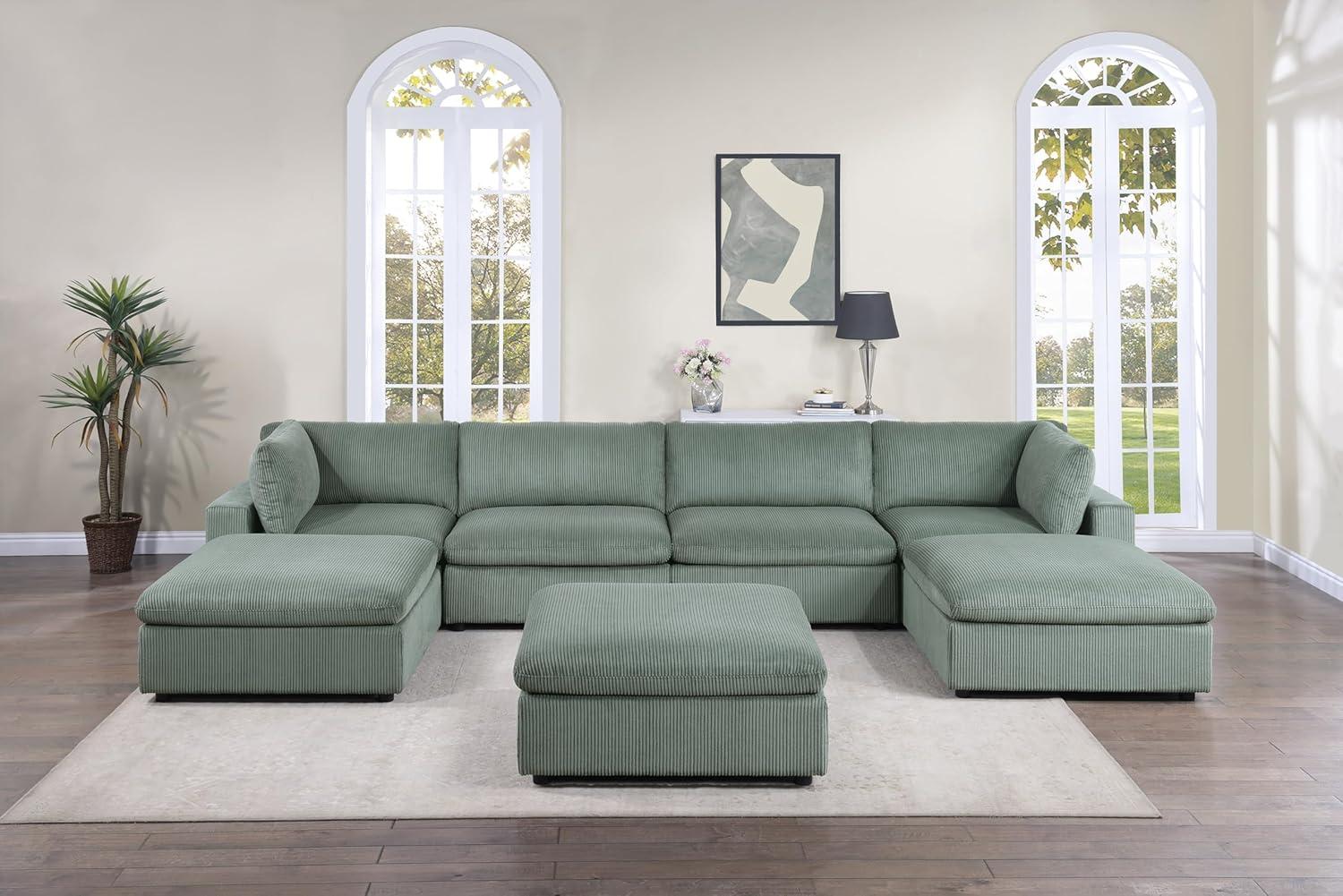 Our Take on the Sage 7pc Corduroy Modular Sectional Set