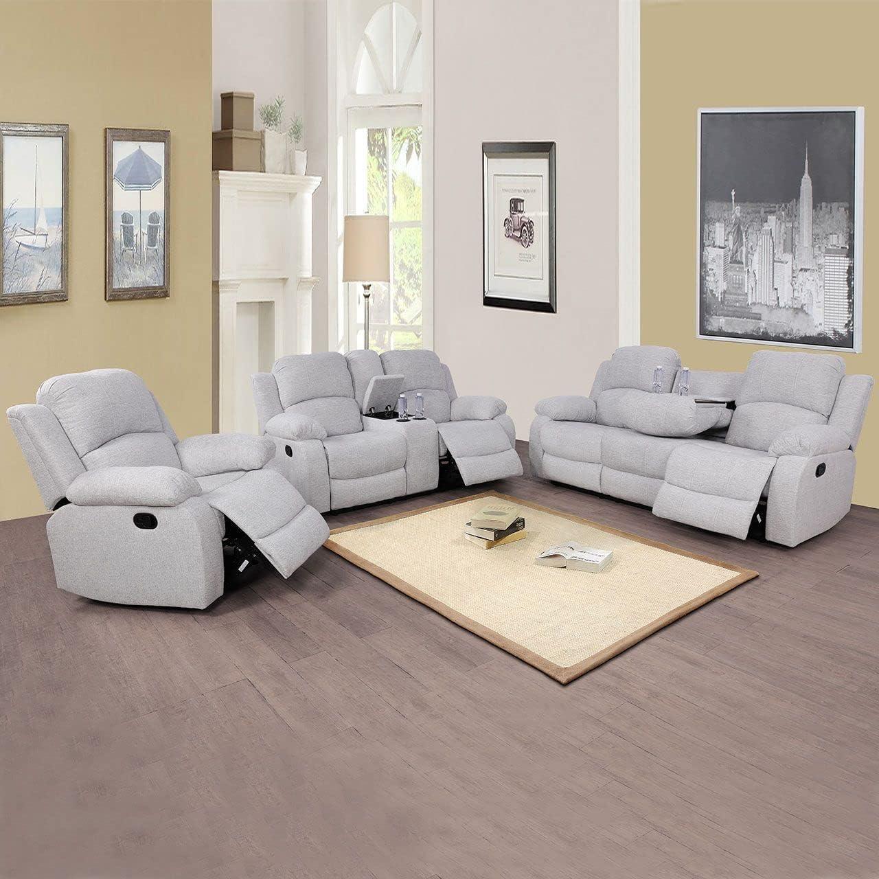 Our Take on the Versatile Grey Linen Sofa Set with Storage Features