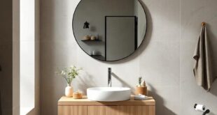 23 Stylish Scandinavian Bathroom Ideas Featuring Chic Round Mirrors for Every Space
