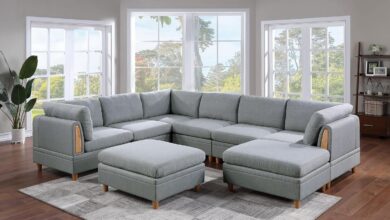 Our Take on the 8pc Light Grey Dorris Sectional Sofa Set
