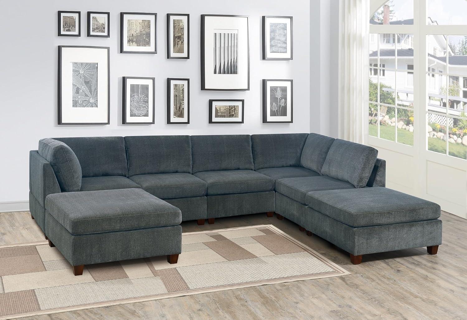 Our Honest Take on the Gray Chenille Modular U-Sectional Sofa Set
