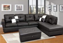 Our Honest Take on the Black L-Shape Faux Leather Sectional Sofa Set