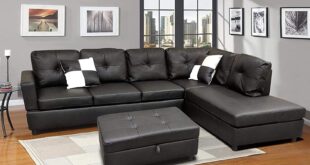 Our Honest Take on the Black L-Shape Faux Leather Sectional Sofa Set
