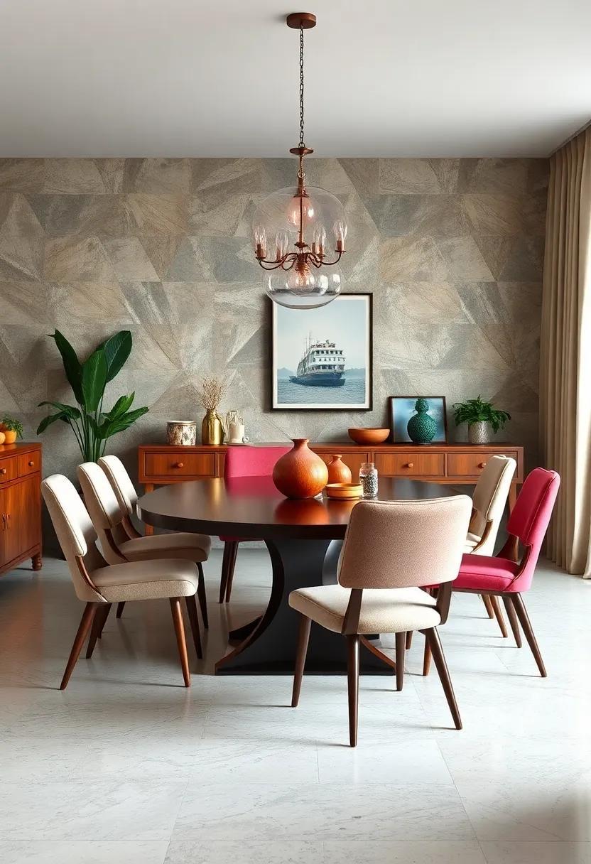 23 Stylish Ways to Elevate Your Retro Dining Room with Mismatched Vintage Chairs