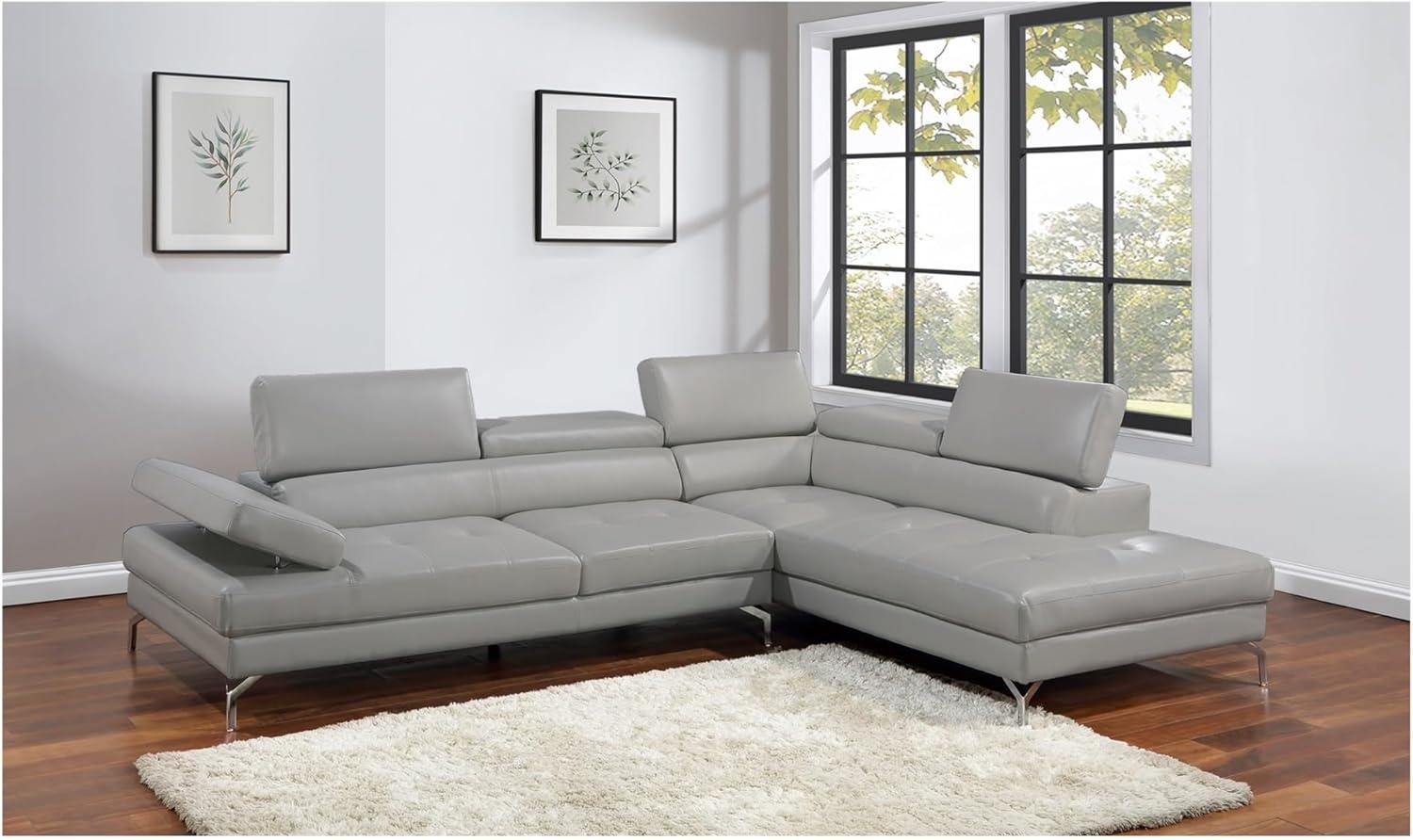 Our Honest Take on the Stylish 2-Piece Faux Leather Sectional Set