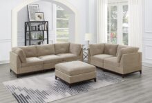 Our Review of the Camel Chenille 6-Piece Modular Sofa Set