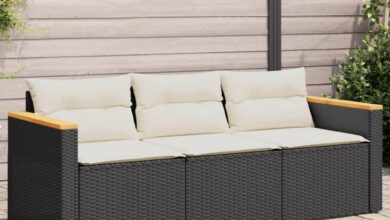 Our Take on the Cozy 3-Seater Black Poly Rattan Patio Sofa