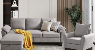 Why We Love the 79″ Convertible Sectional Sofa Set in Light Grey