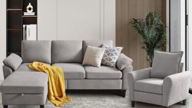 Why We Love the 79″ Convertible Sectional Sofa Set in Light Grey