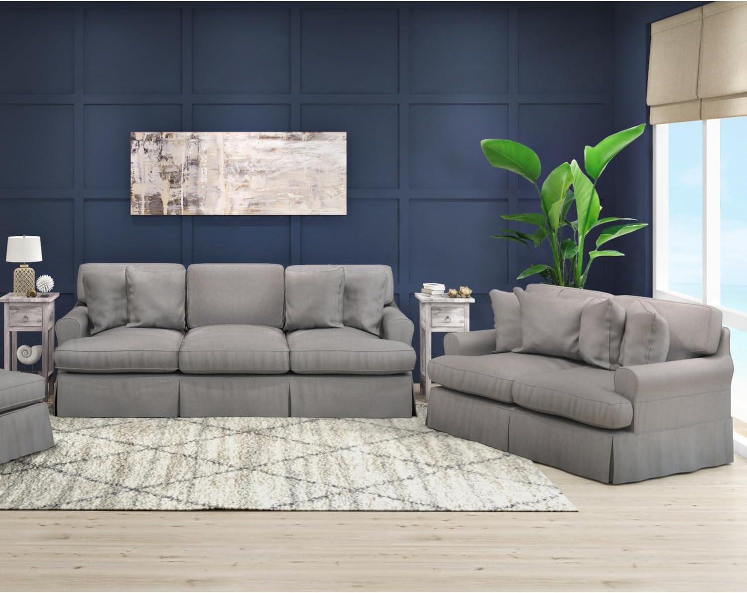 Our Honest Take on Maykoosh Gray Slipcovered Sofa Set