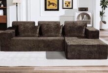 How We Loved the HABUTWAY 105″ Modular Velvet Sofa Experience