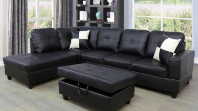 How Our Faux Leather L-Shaped Sectional Transformed Our Living Room