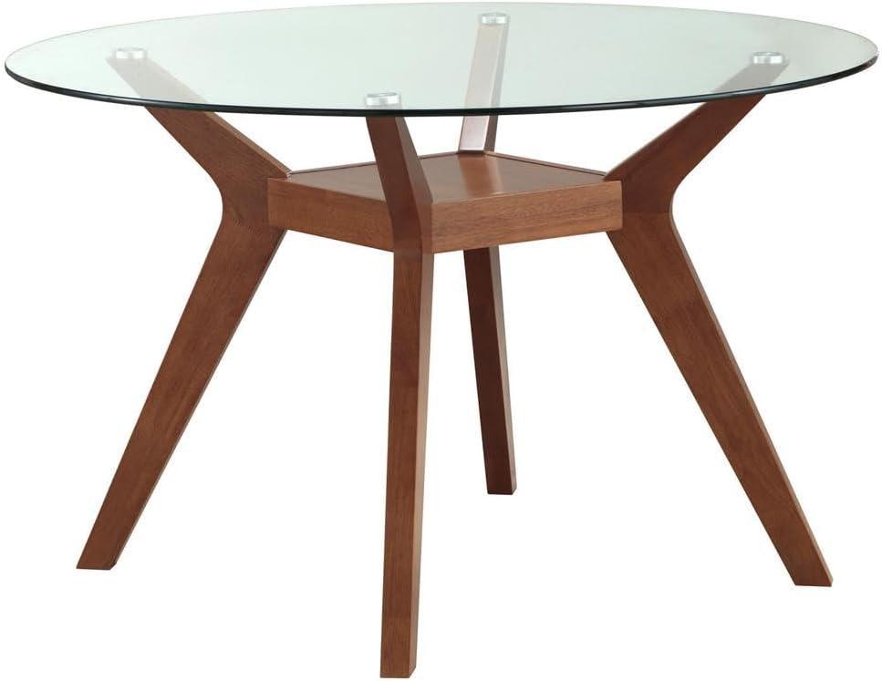 Our Honest Take on the 48-Inch Round Glass & Nutmeg Dining Table