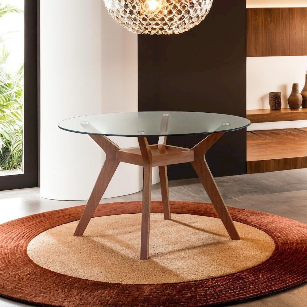 Our Honest Take on the 48-Inch Round Glass & Nutmeg Dining Table