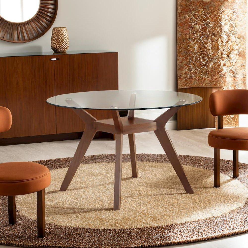Our Honest Take on the 48-Inch Round Glass & Nutmeg Dining Table
