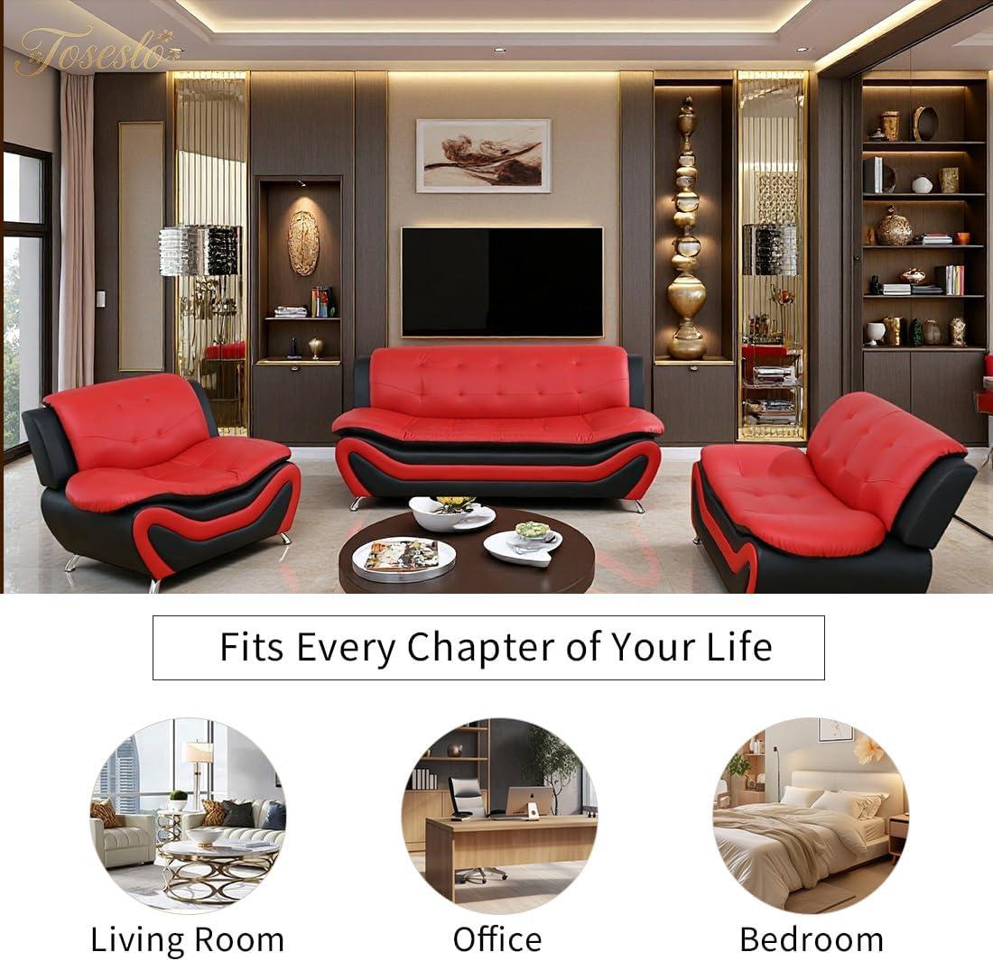 Our Honest Take on Toseslo's ⁢Stylish Black & red Leather set