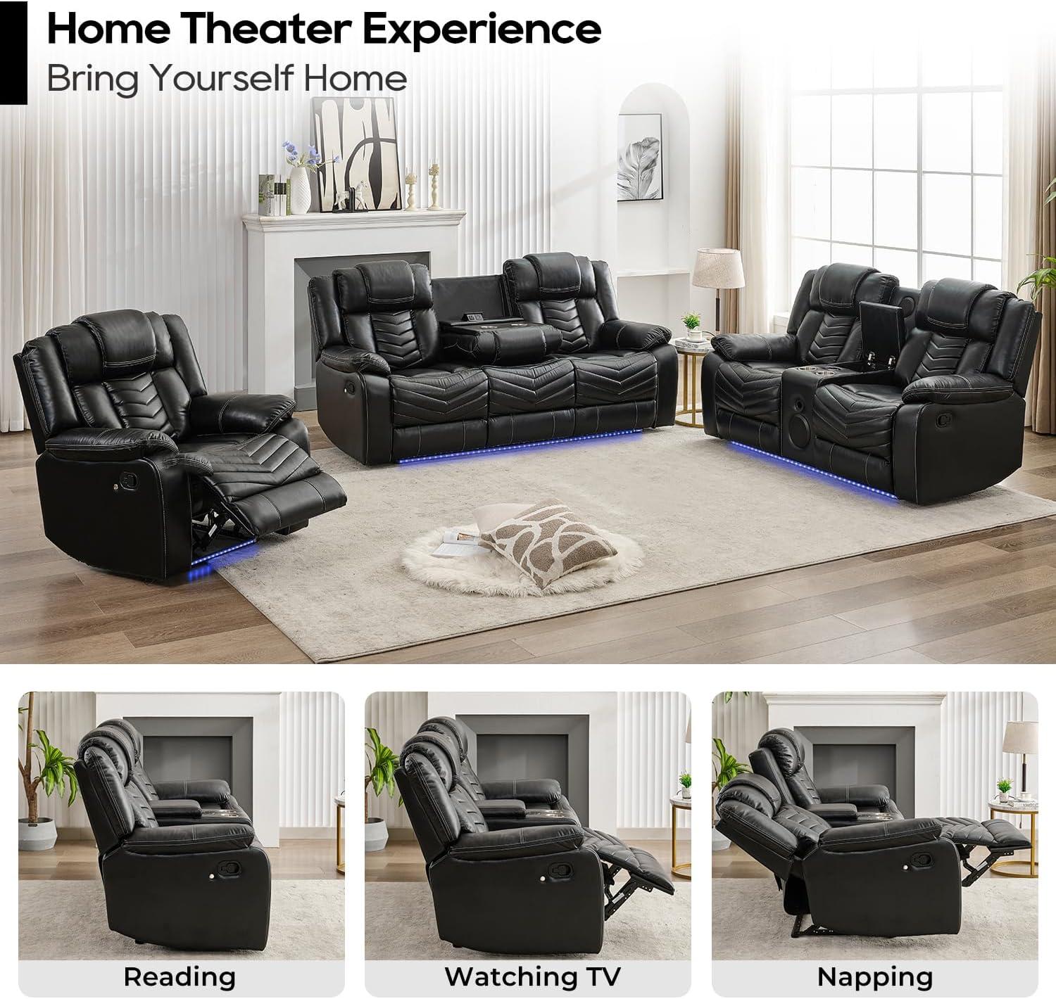 Our⁢ Honest Take: Manual Recliner Sofa with ⁢Wireless Charging & Sound