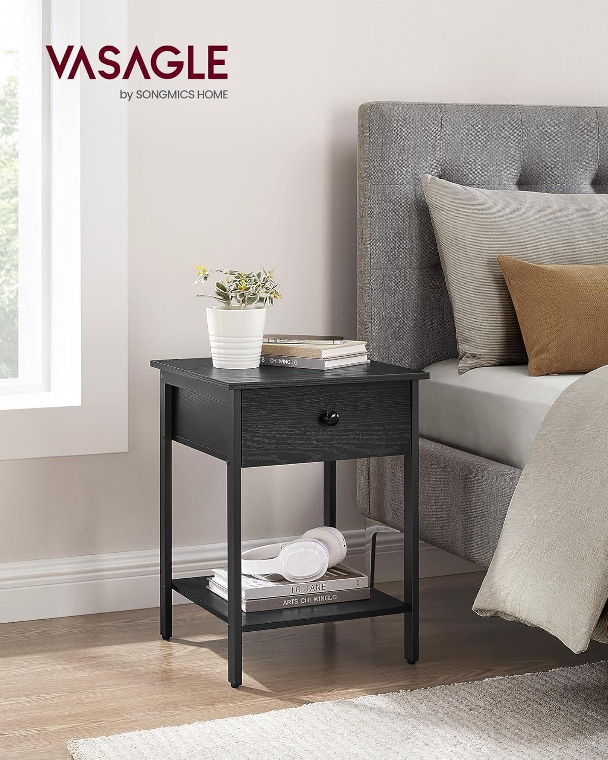 Our Honest Take on⁣ the VASAGLE ⁤Ebony Black Nightstand's Style & Storage