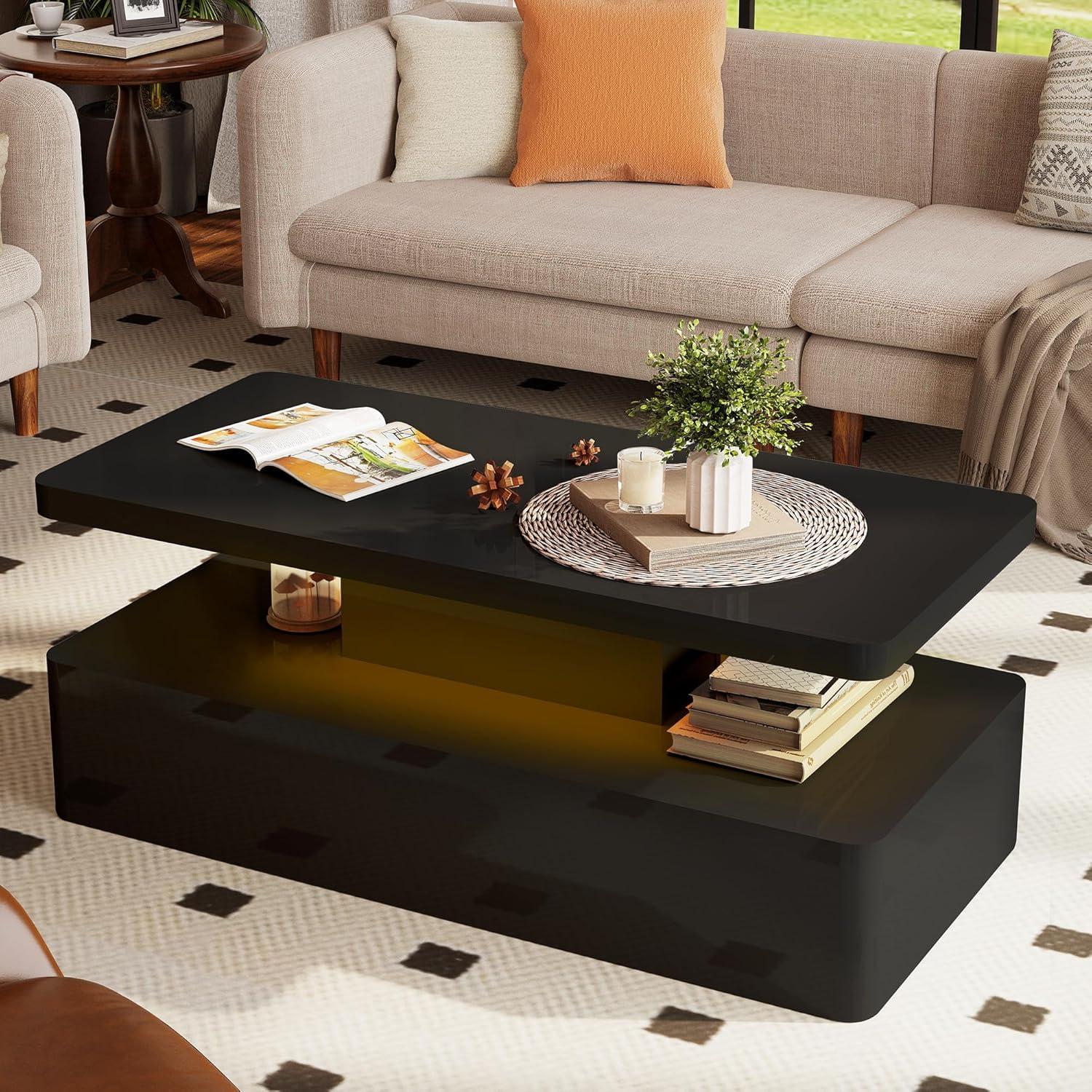 Our Honest Take on Spurgehom's Sleek LED Coffee Table