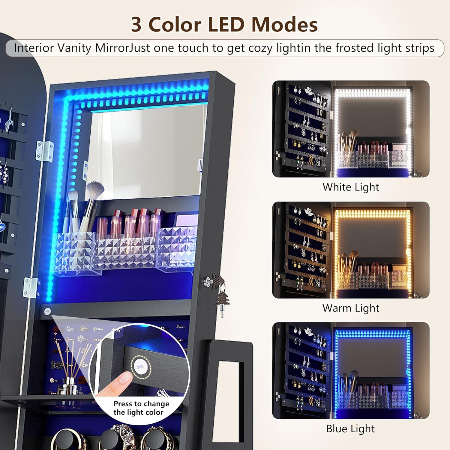 Our Review: 360° Swivel Jewelry Organizer with Mirror & Lights