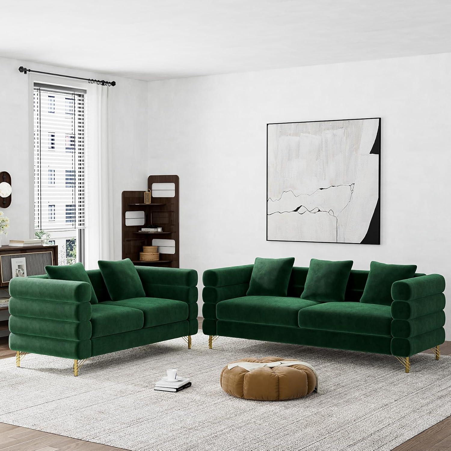 Our Take on the Emerald Velvet Sofa & Loveseat Set: Comfort Meets Style