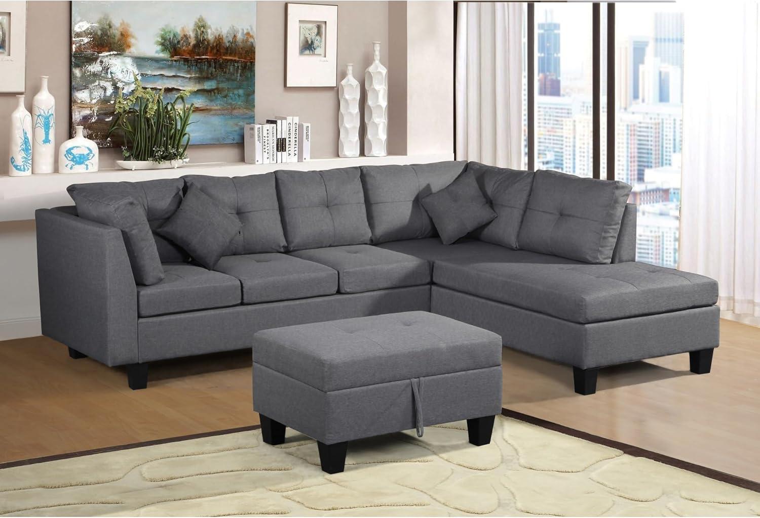 Our Honest Take on the Grey sectional Sofa with Storage⁤ & Chaise