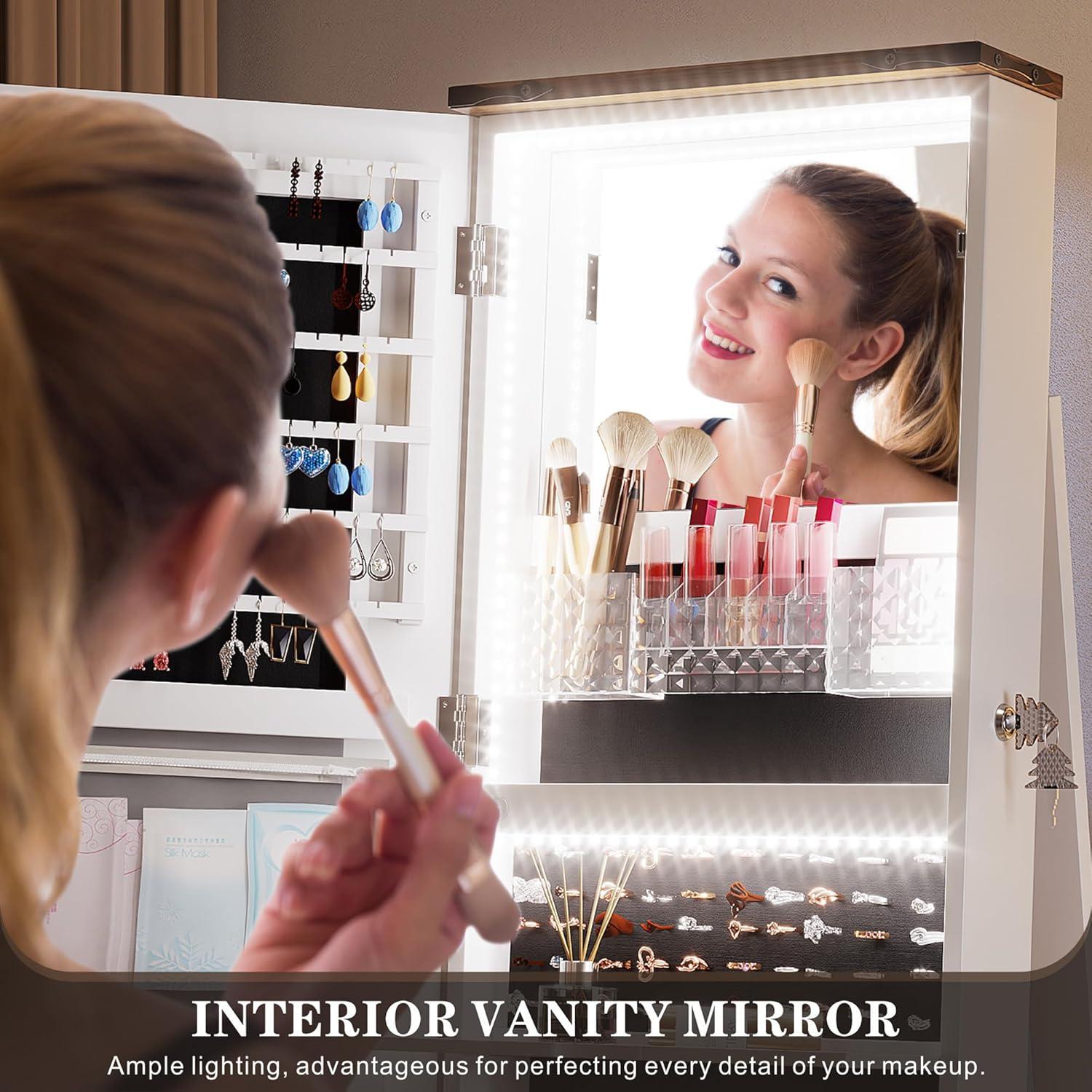 Our Take on the 360° Swivel Jewelry Organizer with Mirror & Lights