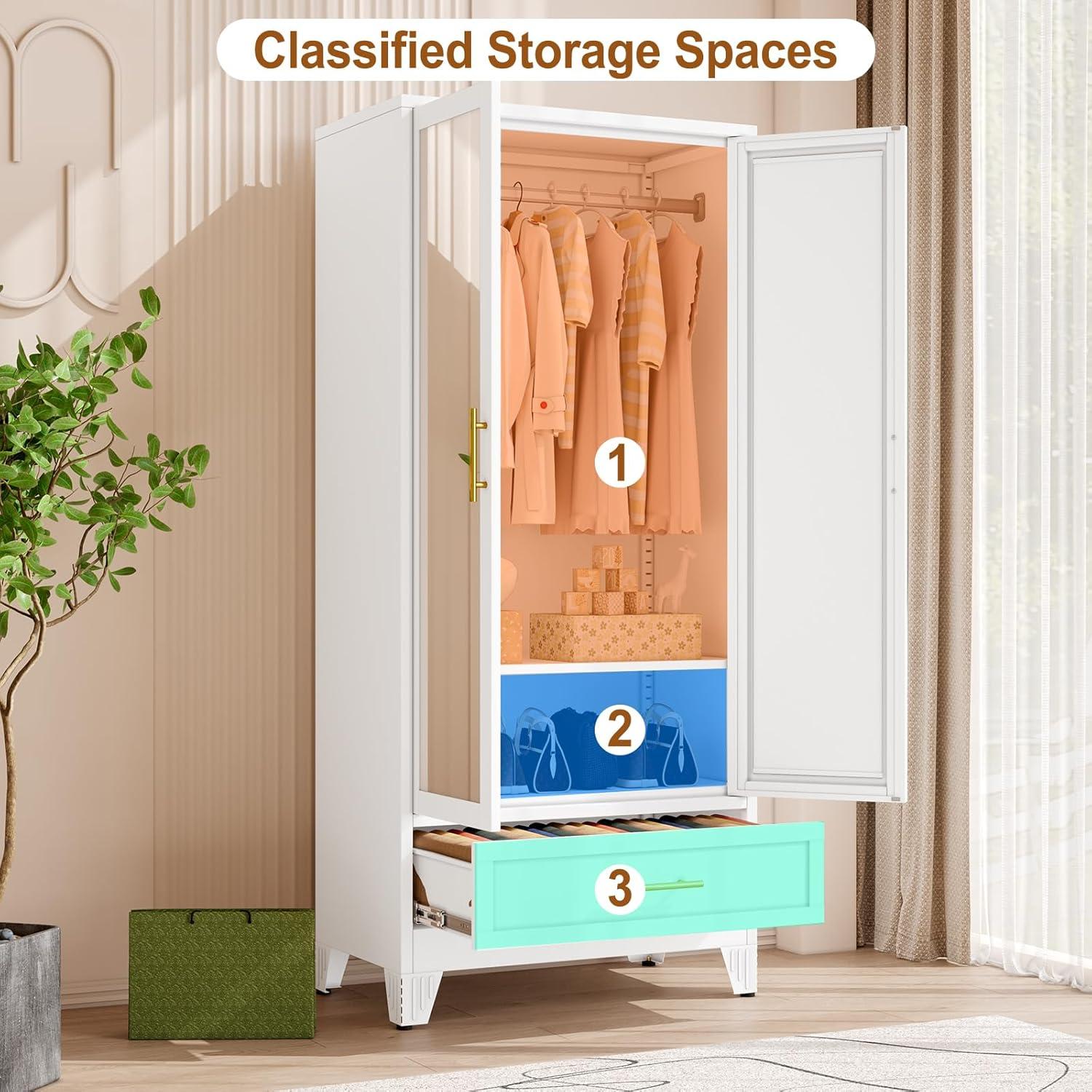 Our ⁤Take on ‌the ⁤Sturdy Metal Armoire‍ with Mirror & Storage