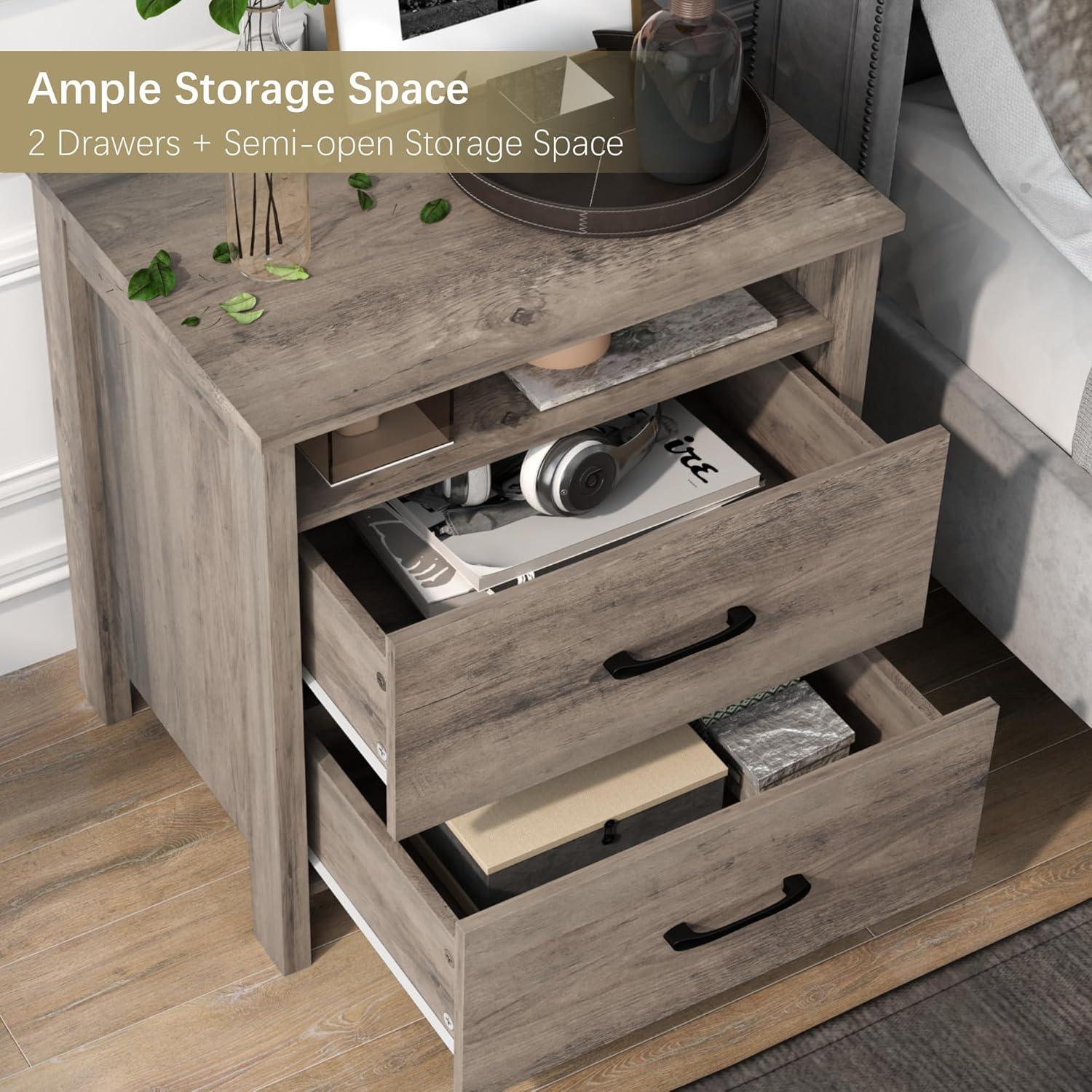 Why We Love our Rustic farmhouse Nightstand Set: Practical & Stylish