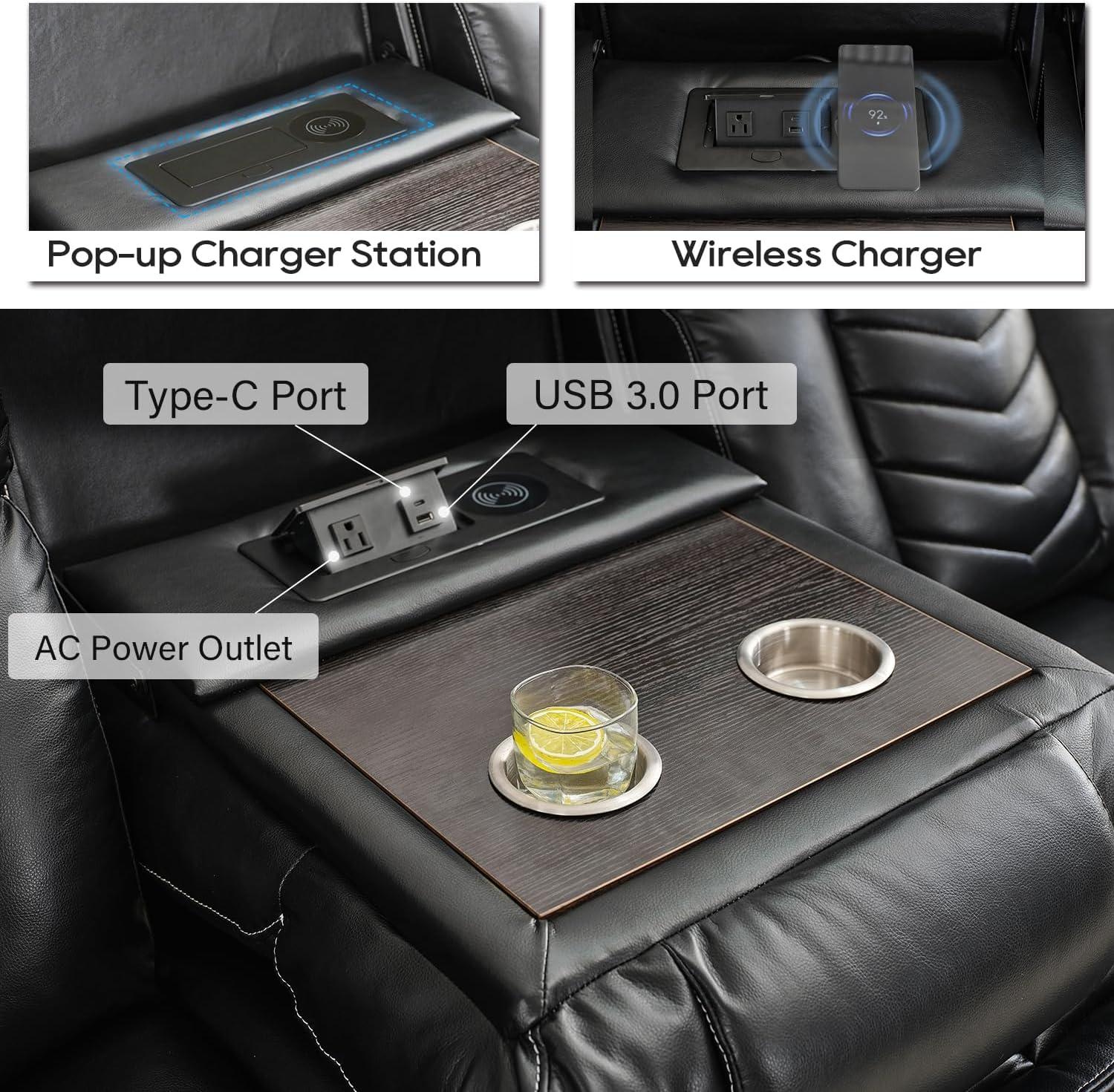 Our Honest Take:‍ Manual Recliner Sofa with Wireless‌ Charging &⁢ Sound