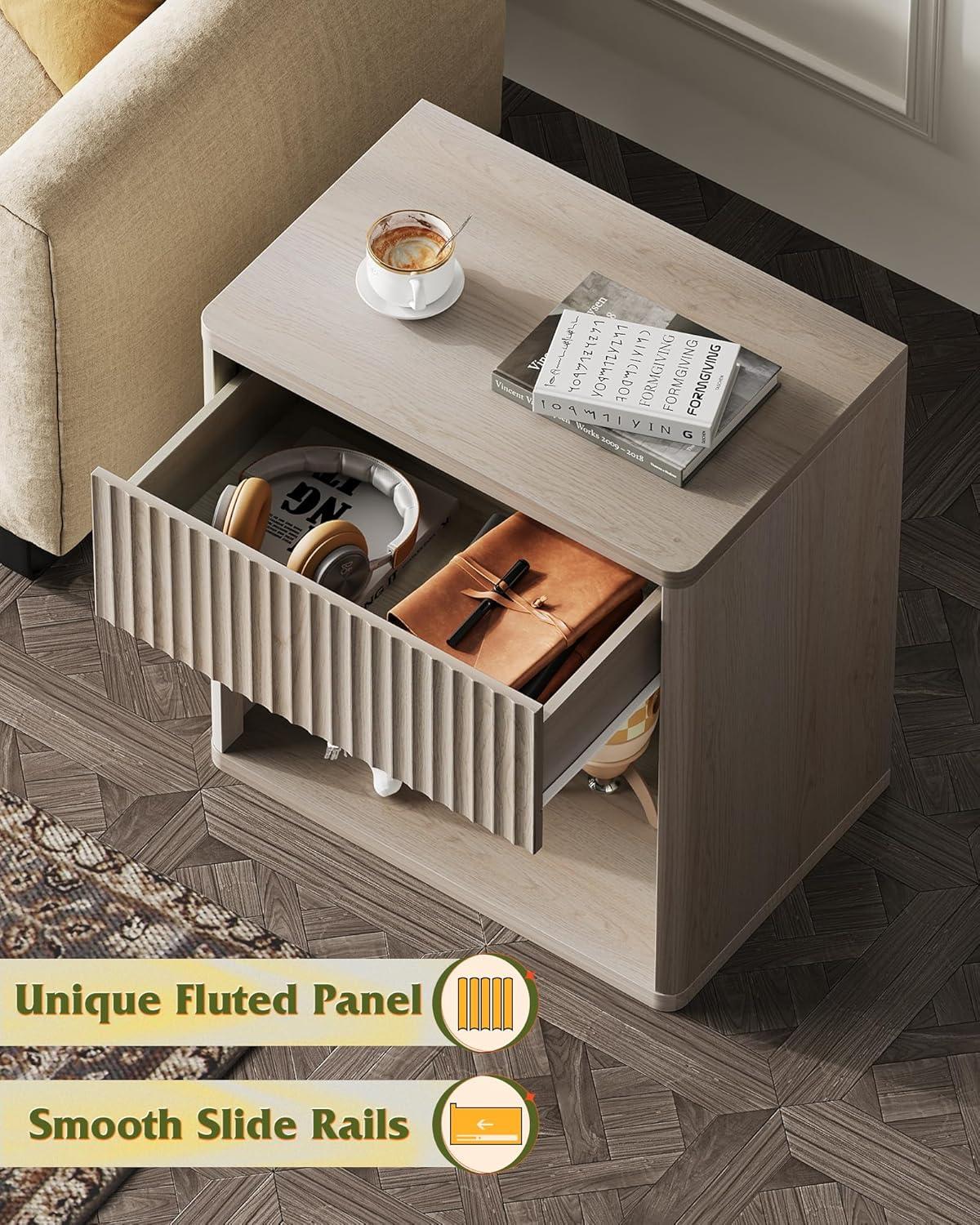 Our honest Take on WLIVE's Stylish Mid-Century Nightstand Set