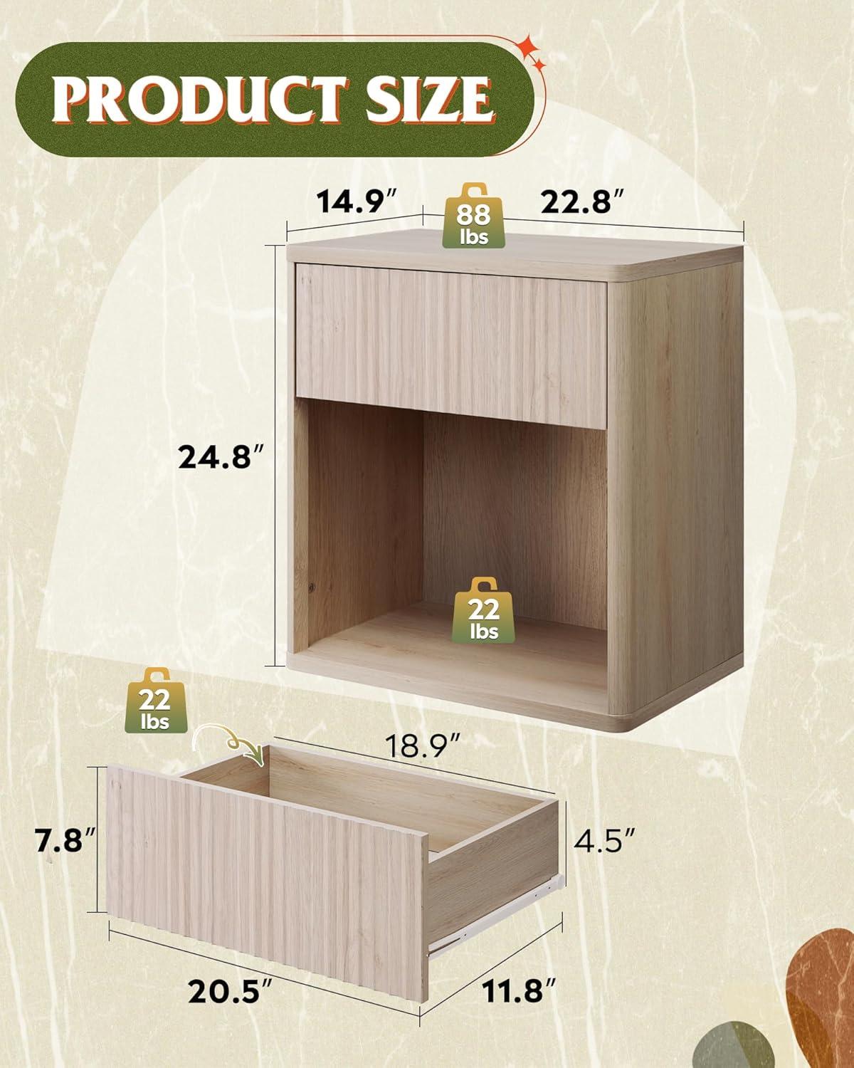 Our Honest Take on WLIVE's Stylish Mid-Century nightstand Set