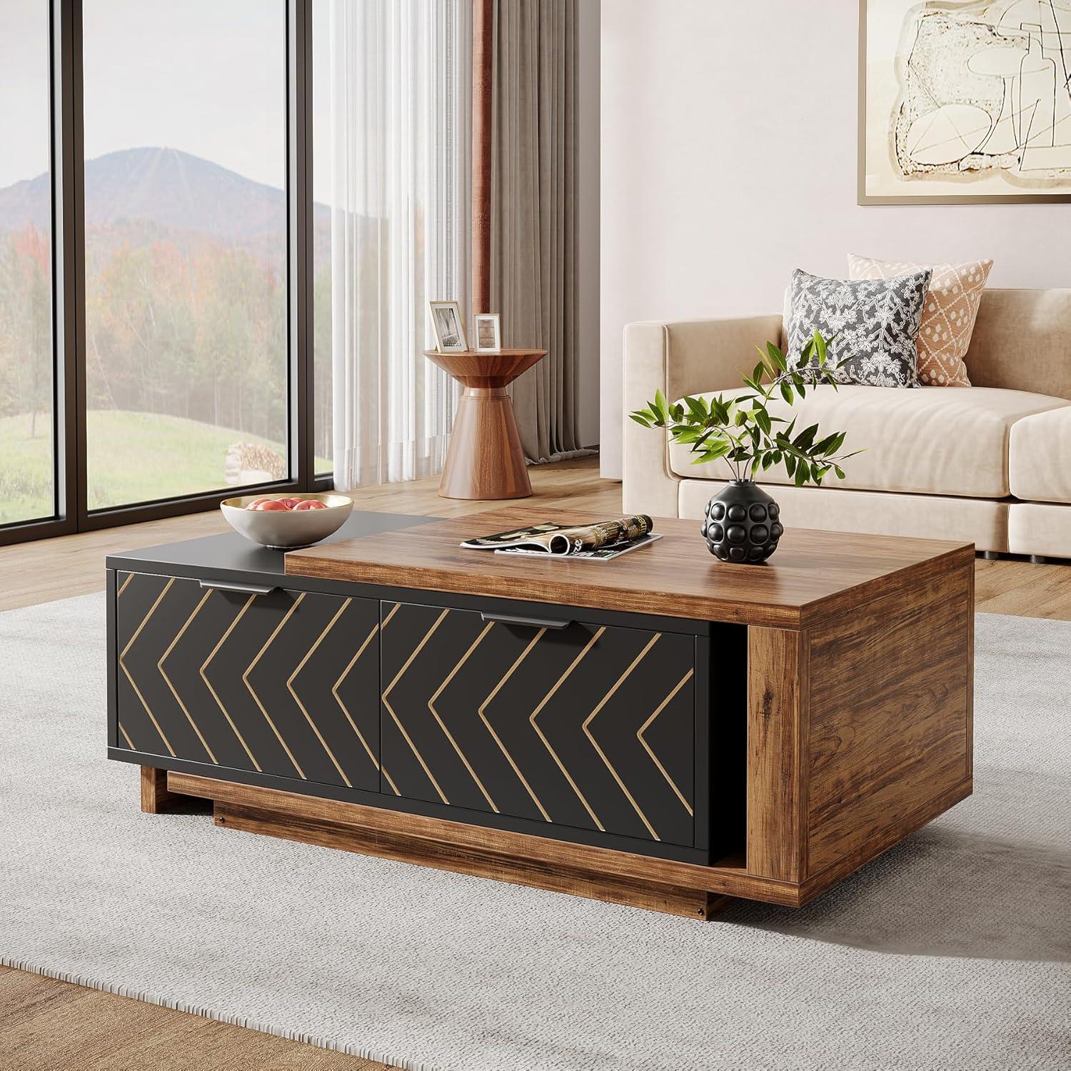 How We Loved the Tribesigns Extendable Coffee Table's Style & Storage