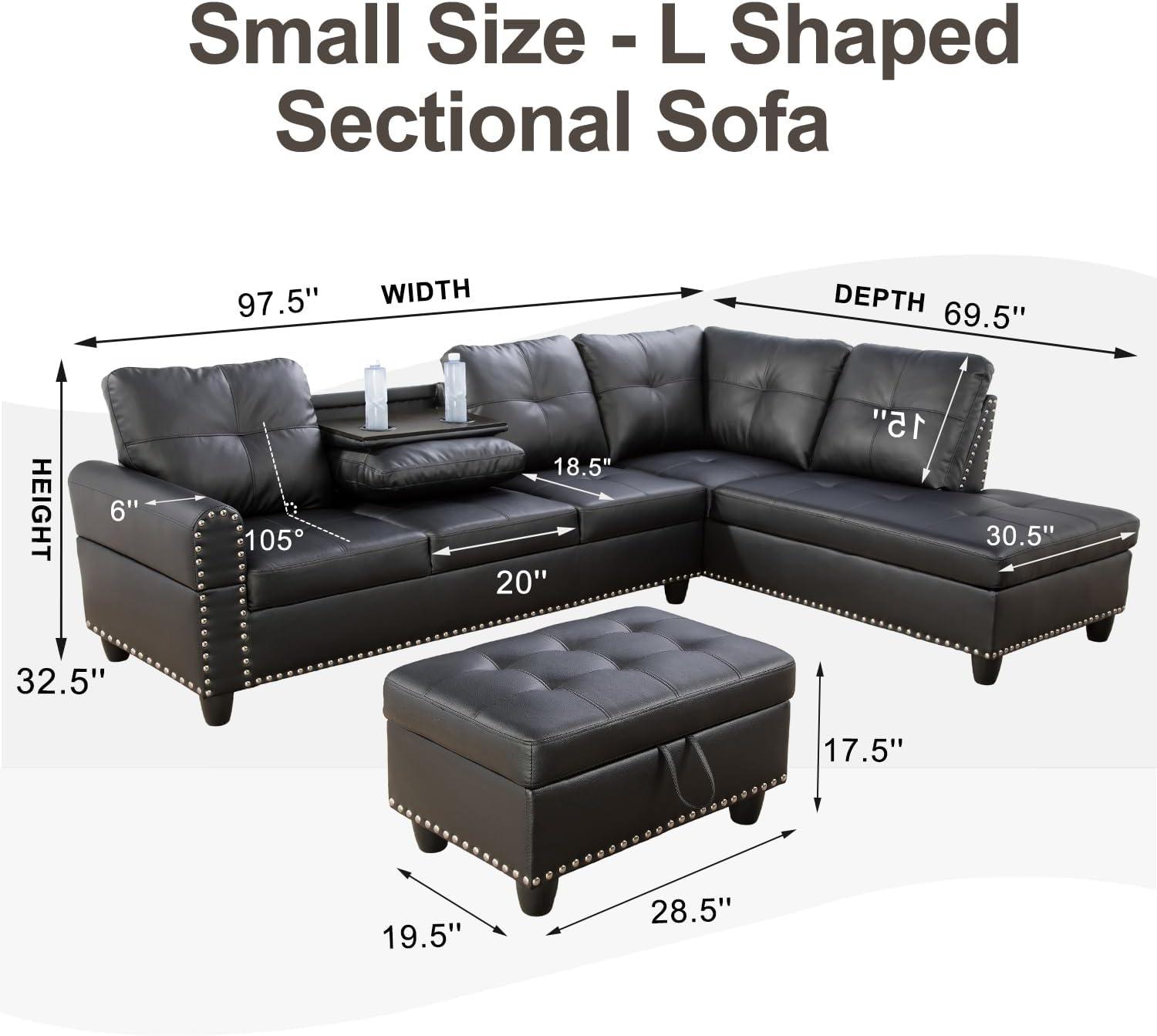 Our Honest Take on the‌ Leather Sectional Sofa with Storage &‍ Cup⁤ Holders