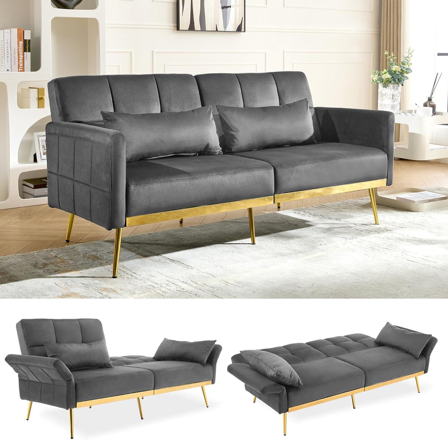 Our Take on the DIFY 70'' Velvet Futon: Stylish Comfort Tested