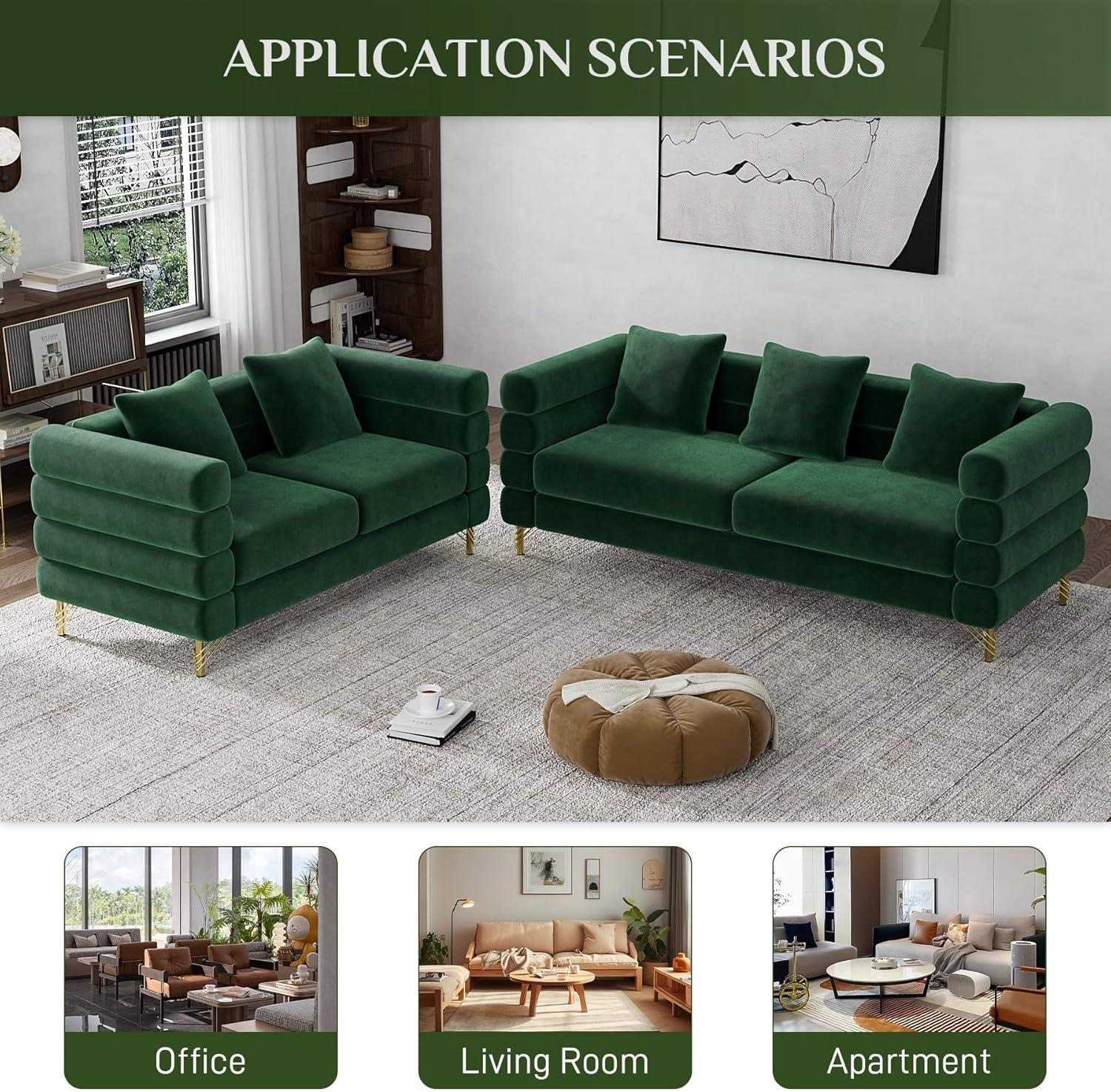 Our Take on the Emerald Velvet Sofa & loveseat Set: Comfort Meets Style