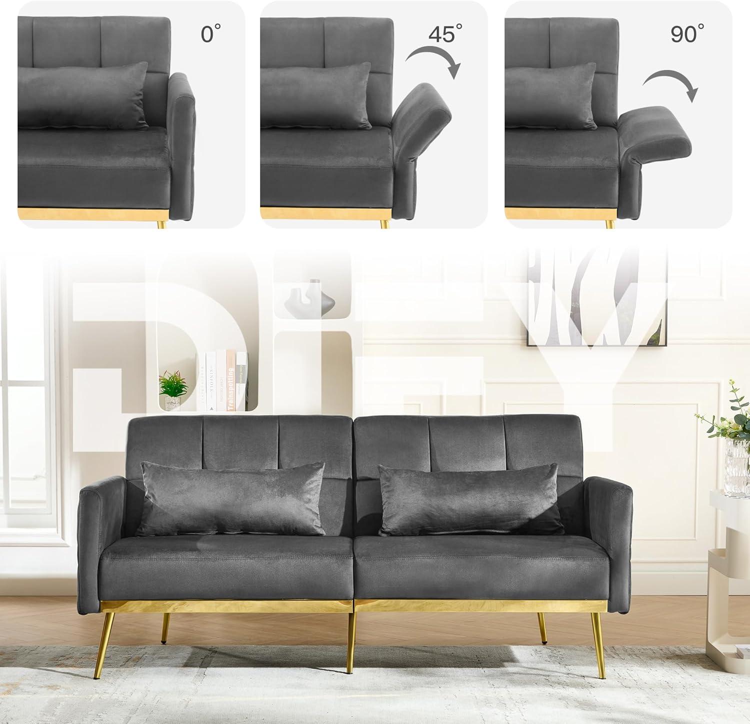 Our Take on the DIFY 70'' Velvet Futon: Stylish Comfort Tested