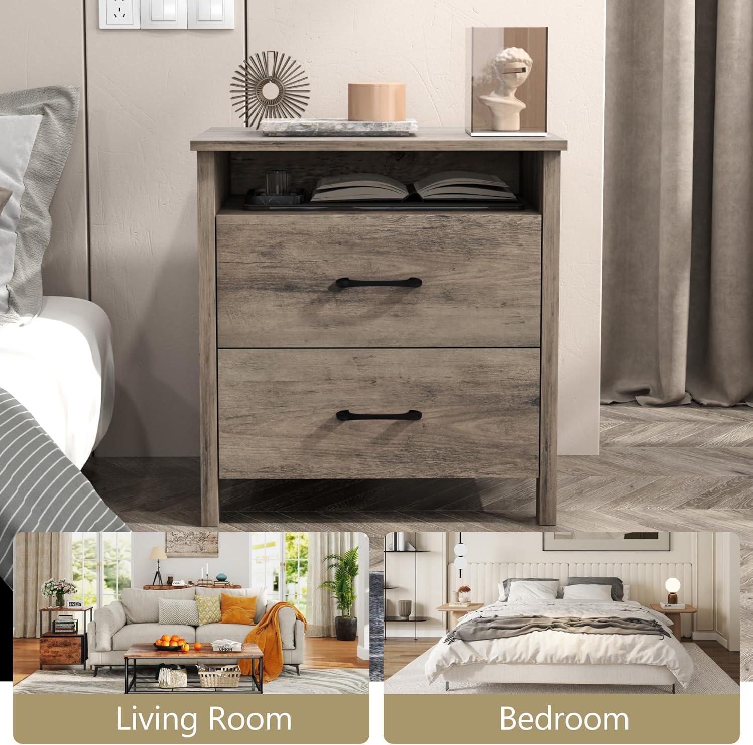 why We Love Our rustic Farmhouse Nightstand Set: Practical & Stylish