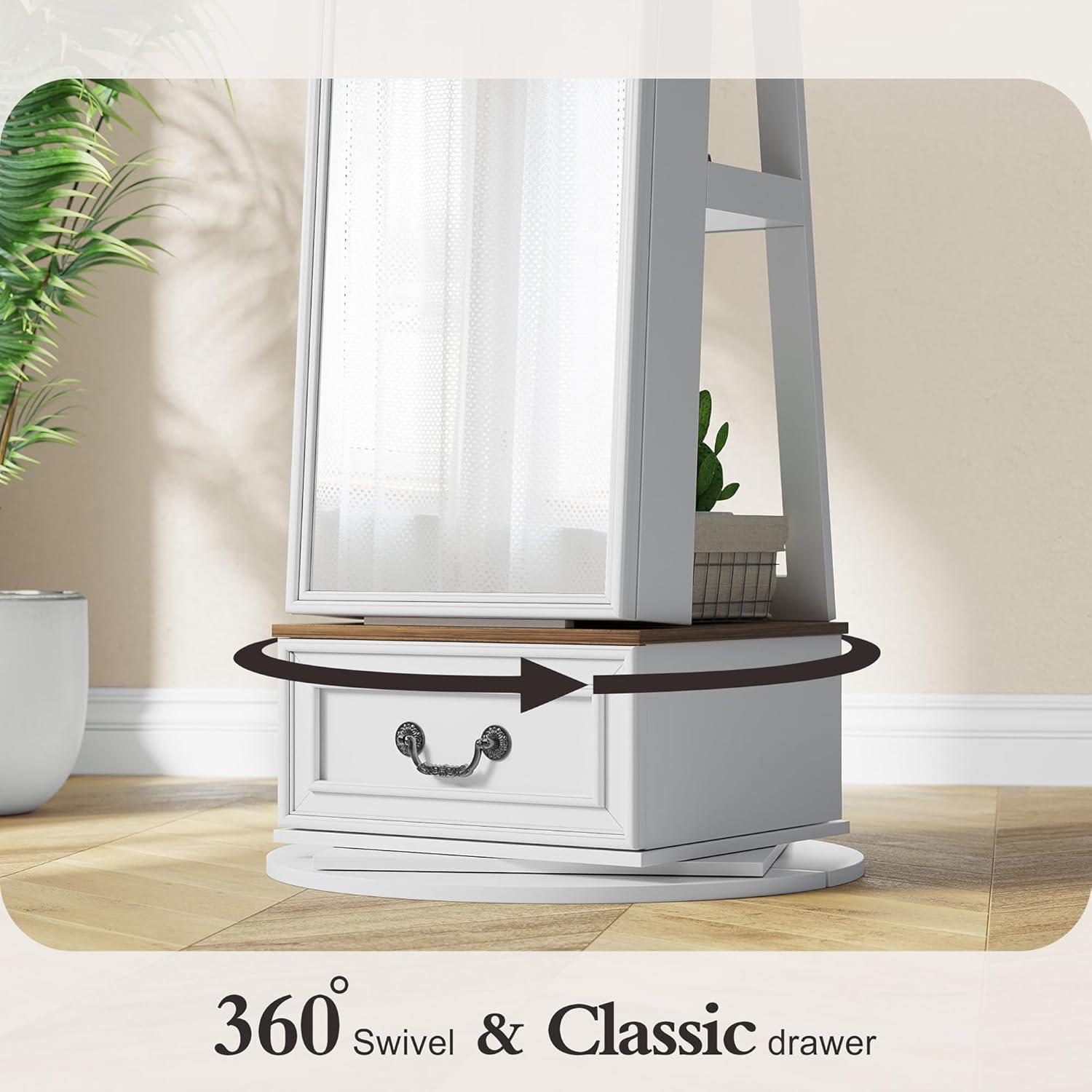 Our Take on the 360° Swivel Jewelry Organizer with Mirror & Lights