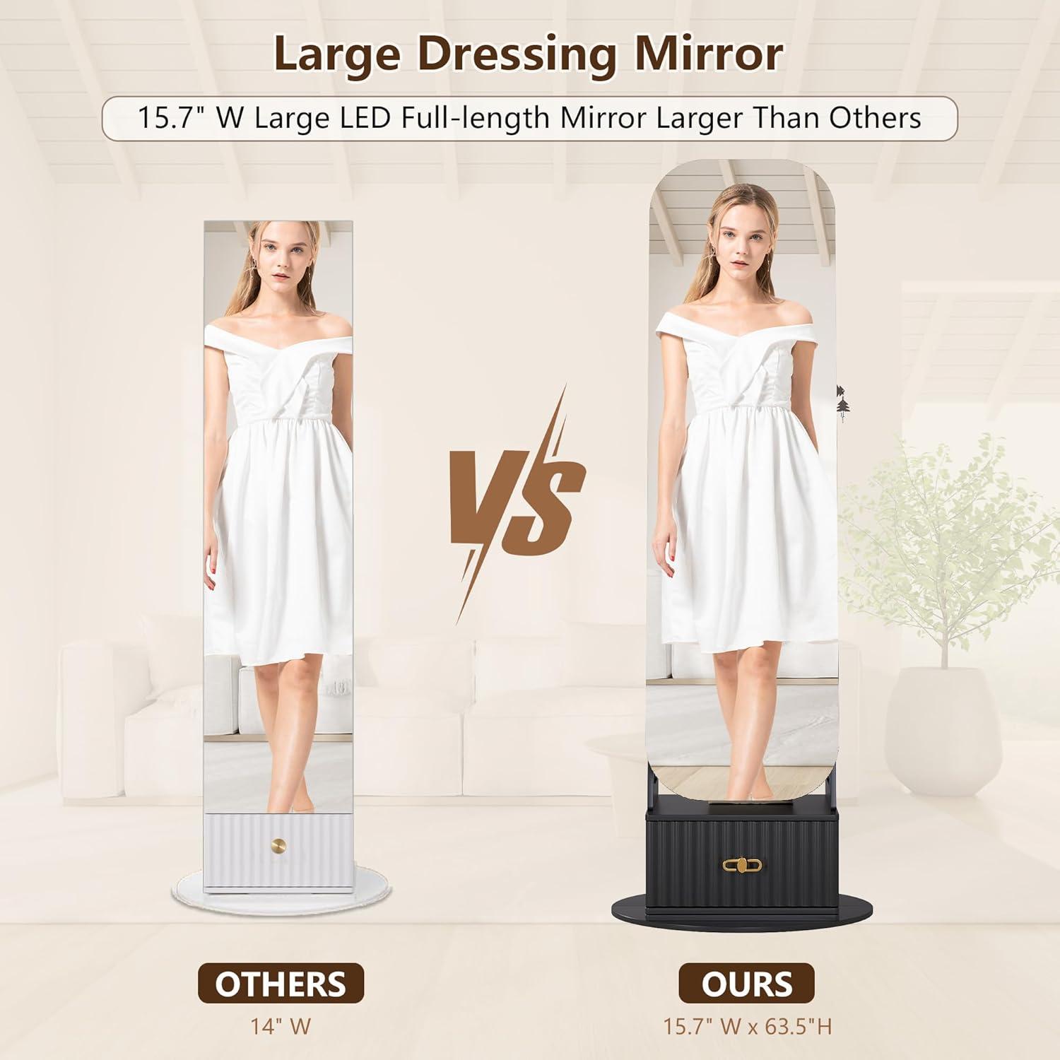 Our Review: 360° Swivel Jewelry Organizer with Mirror & Lights