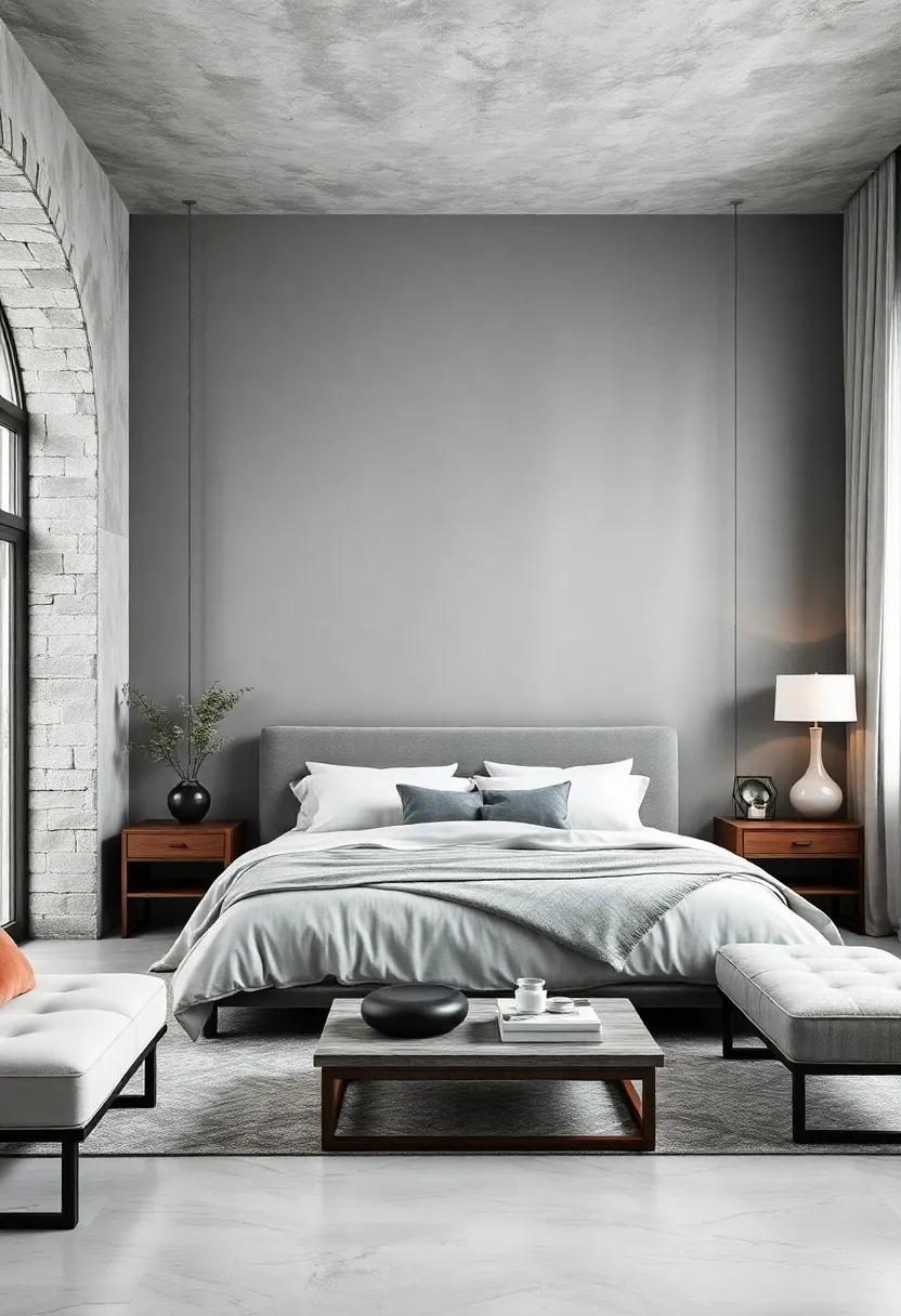 Go for a classic monochrome palette with varying shades of gray to create a sleek, modern look